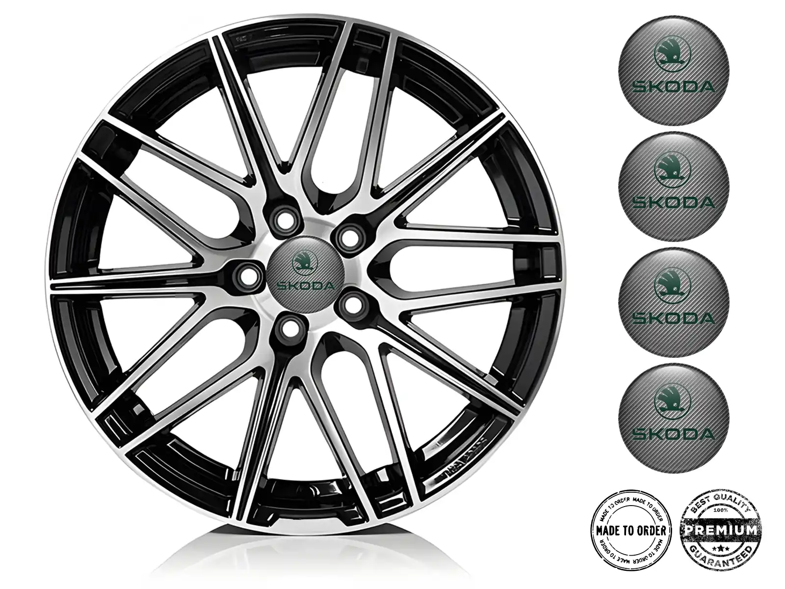 Skoda Silikonaufkleber Logo Luxus Raddekoration